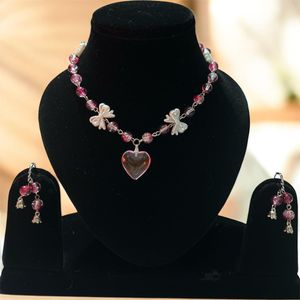 Pastel Beaded Necklace &amp; Earring Set
