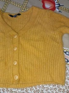 Mustard Fuzzy Cardigan