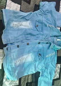Light Wash Denim Jacket with Distressed Details