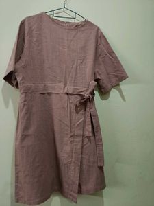 One side Tie detail dress