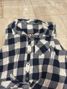 ONLY Back Print Checked Sleeveless Top