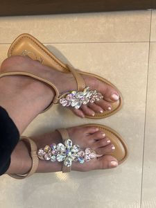 Embellished Flat Sandals