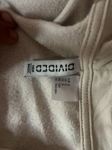 Cream Cropped Zip-Up Hoodie