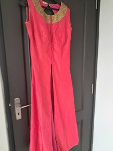 SALE: Coral Pink Embellished Dress