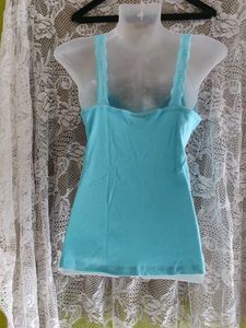 Blue Lace Trim Camisole