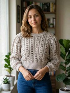Cream Cable Knit Sweater