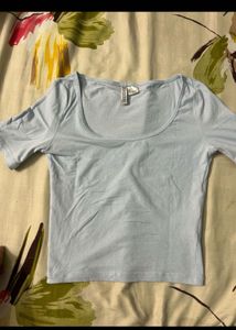 Baby Blue H&M Basic Top