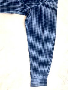Men's Blue Checkered Button-Down Shirt