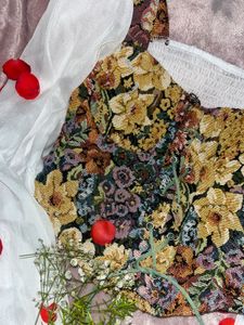 Floral Corset Crop Top