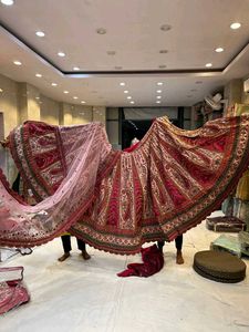 Stunning Red & Gold Embroidered Lehenga