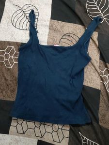 Dark Blue Sleeveless Tank Top