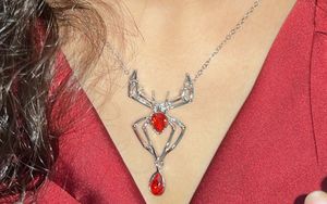 Gothic Spider Pendant Necklace