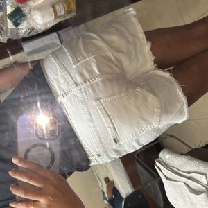 White Denim Shorts