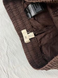 Comfortable Brown Linen Drawstring Pants