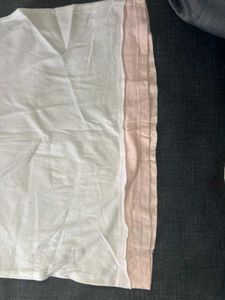 women pink and white tshirt