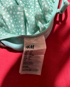 H&amp;M Mint Green Polka Dot One-Piece Swimsuit