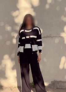 Striped Cardigan & Pants Set