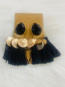 Golden Black Earrings