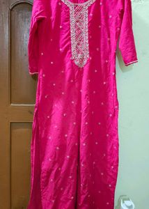 Libas Women Floral Yoke Design Regular Sequinned K