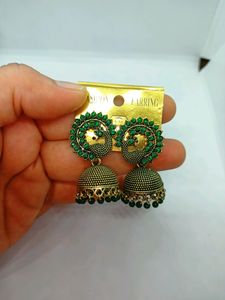 30 Rs Off New  Peacock Earring With Free Pod Bags