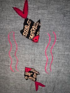 Grey Kurta with Pink Accent