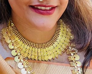 Exquisite Gold Coin Necklace Set