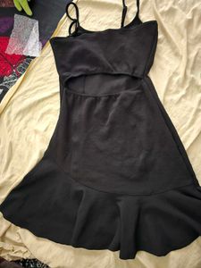Chic Black Spaghetti Strap Dress