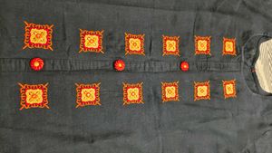 Embroidered black Kurta