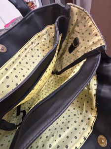 Chic Black Faux Leather Tote Bag