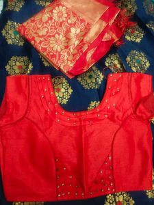 Beautiful Blue &amp; Red Lehenga Choli
