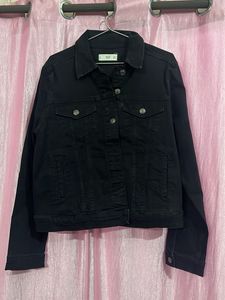 Mango Black Denim Jacket