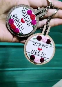 Hand Embroidered Keychain 🗝️