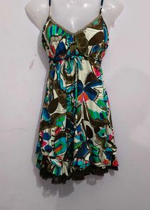 Boho Abstract Print Spaghetti Strap Dress