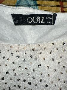Sparkly White Peplum Dress