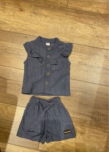 Cute Grey Two-Piece Set
