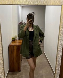 GAFFY SPORT OLIVE GREEN QUILTED HOODED JACKET