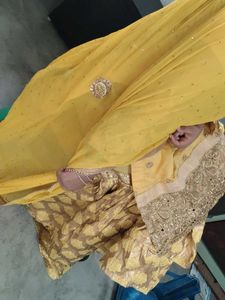 Yellow Embroidered grara Set