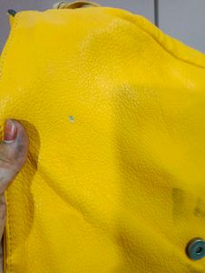 Bright Yellow Hobo Bag with Scarf Strap