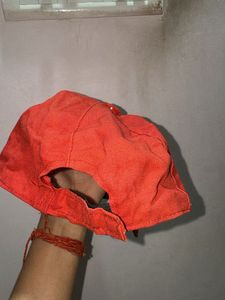 Bright Red Baseball Cap