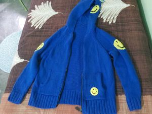 Rich Blue sweater hoddie with zip