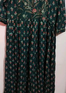 Dark Green Anarkali Kurti For Girl Or Women