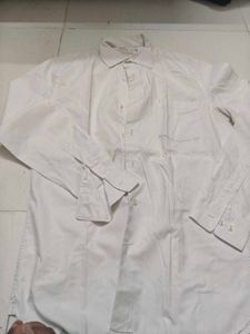 Classic White Men's Button-Up Shirt