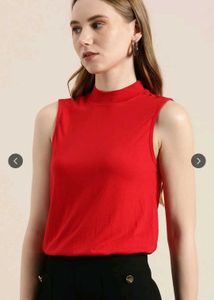 Sleeveless Mock Neck Top
