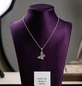 Sparkling Butterfly Pendant Necklace