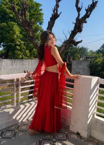 Stunning Red Lehenga Choli Set