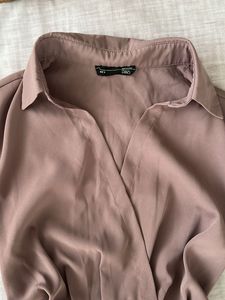 Elegant Mauve Wrap Dress