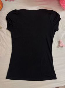 sequin party v-neck y2k black top