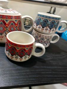 Aesthetic Tea Kettle With Cups