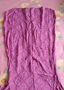 Printed Purple Kurta