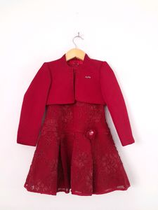 Red Basic Frock & Coat (Girl's)